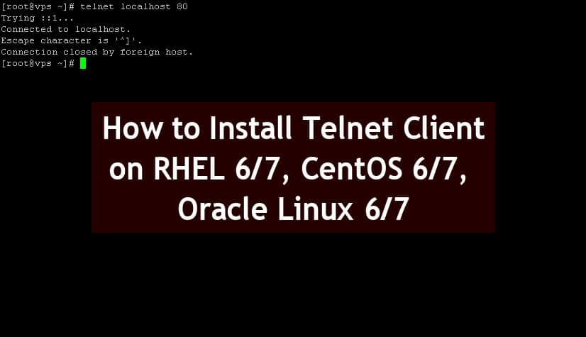Install Telnet Centos 7